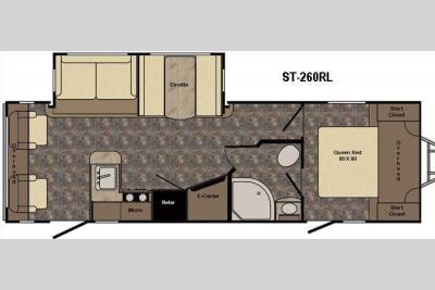 Floorplan - 2017 CrossRoads RV Sunset Trail Super Lite ST260RL