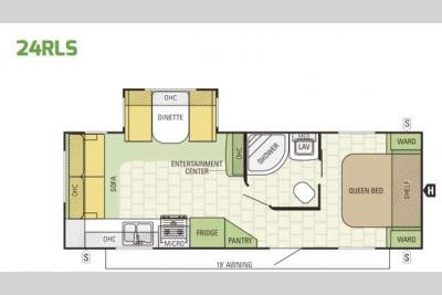 Floorplan - 2017 Starcraft Launch Ultra Lite 24RLS