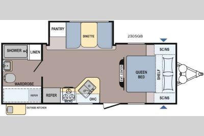 Floorplan - 2016 Dutchmen RV Coleman Light 2305QB