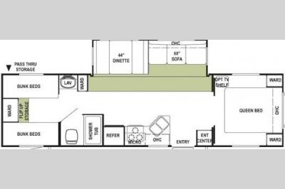 Floorplan - 2004 Forest River RV Wildwood 31 QBSS