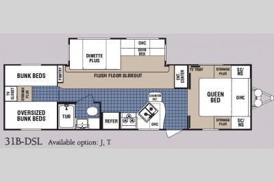 Floorplan - 2006 Dutchmen RV Four Winds 31B-DSL