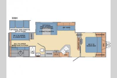 Floorplan - 2017 Shasta RVs Revere 30BH