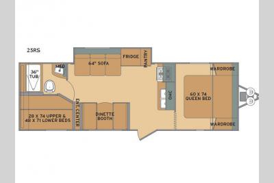 Floorplan - 2017 Shasta RVs Oasis 25RS