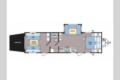 Floorplan - 2017 Dutchmen RV Coleman Lantern Series 300TQ