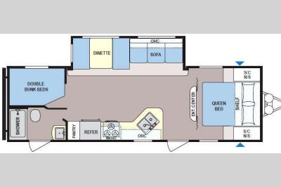 Floorplan - 2017 Dutchmen RV Coleman Lantern Series 263BH
