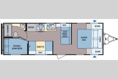 Floorplan - 2017 Dutchmen RV Coleman Lantern Series 274BH