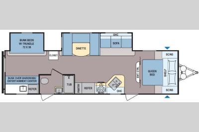 Floorplan - 2017 Dutchmen RV Coleman Lantern Series 314BH