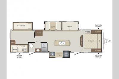 Floorplan - 2017 Keystone RV Bullet 311BHS