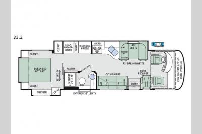 Floorplan - 2017 Thor Motor Coach Palazzo 33.2