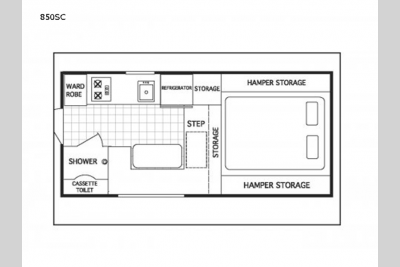 Floorplan - 2017 RC Willett Inc Northstar Pop-Up 850SC