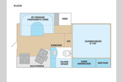 Floorplan - 2017 Adventurer LP (ALP) Adventurer Truck Campers 910DB