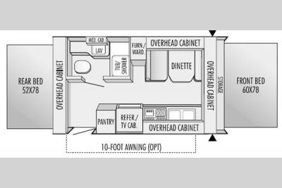 Floorplan - 2003 Jayco Kiwi 18 F