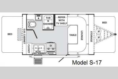 Floorplan - 2008 Palomino Stampede S-17