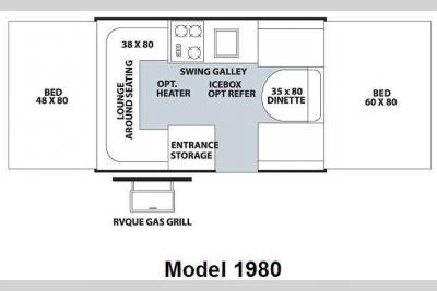 Floorplan - 2009 Forest River RV Rockwood Freedom LTD Series 1980