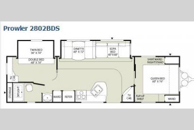 Floorplan - 2009 Fleetwood RV Prowler 2802BDS