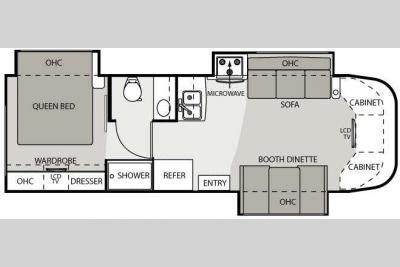 Floorplan - 2009 Four Winds RV Chateau Citation 29BG