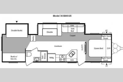 Floorplan - 2010 Keystone RV Springdale 303BHSSR