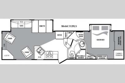 Floorplan - 2010 Keystone RV Cougar 312RLS