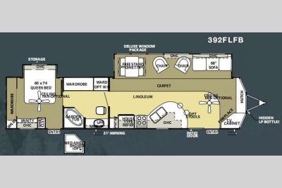 Floorplan - 2010 Forest River RV Salem Villa Estate 392FLFB