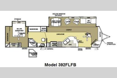 Floorplan - 2011 Forest River RV Salem Villa Estate 392FLFB