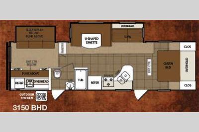 Floorplan - 2011 Prime Time Manufacturing Tracer 3150BHD