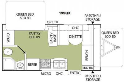 Floorplan - 2011 Coachmen RV Freedom Express LTZ 19SQX