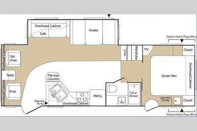 Floorplan - 2006 Keystone RV Sprinter 274RLS