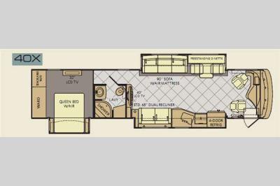 Floorplan - 2012 Fleetwood RV Discovery 40X