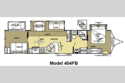 Floorplan - 2013 Forest River RV Salem Villa Estate 404FB