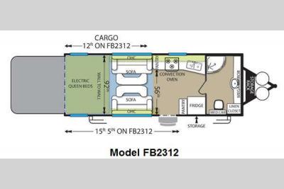 Floorplan - 2013 Forest River RV Stealth Limited Edition FB2312