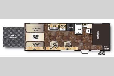 Floorplan - 2014 Forest River RV Cherokee Grey Wolf 25RR