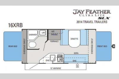 Floorplan - 2014 Jayco Jay Feather Ultra Lite SLX 16XRB SLX