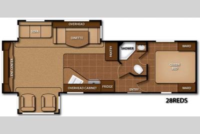 Floorplan - 2014 Echo RV North Bay DS 28REDS