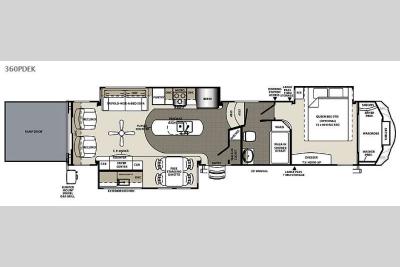 Floorplan - 2015 Forest River RV Sandpiper 360PDEK