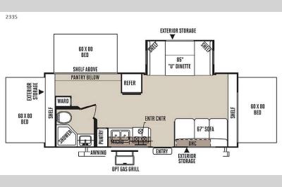 Floorplan - 2015 Forest River RV Flagstaff Shamrock 233S