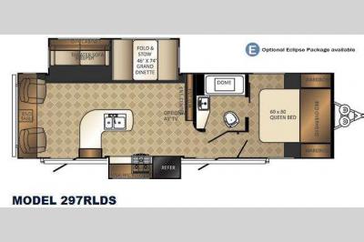 Floorplan - 2015 Palomino Solaire Ultra Lite 297RLDS