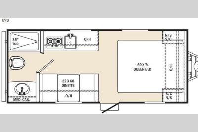 Floorplan - 2016 Coachmen RV Clipper Ultra-Lite 17FQ