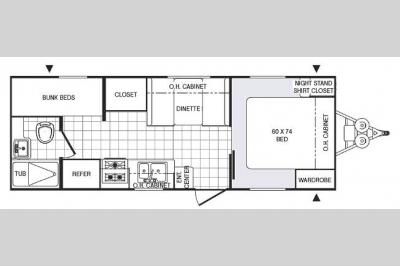 Floorplan - 2007 Palomino Puma 25-BH