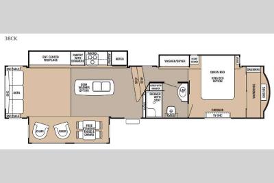 Floorplan - 2016 Forest River RV Cedar Creek 38CK