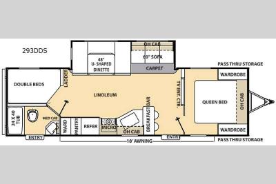 Floorplan - 2016 Coachmen RV Catalina 293DDS