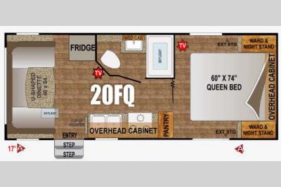 Floorplan - 2016 Outdoors RV Creek Side 20FQ