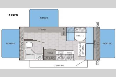 Floorplan - 2016 Jayco Jay Feather 7 17XFD