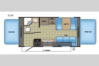Floorplan - 2017 Jayco Jay Feather X19H
