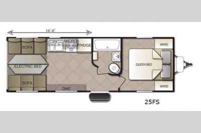 Floorplan - 2016 Pacific Coachworks Blazen 25FS