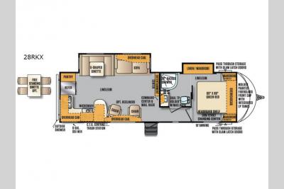 Floorplan - 2017 Forest River RV Wildcat Maxx 28RKX
