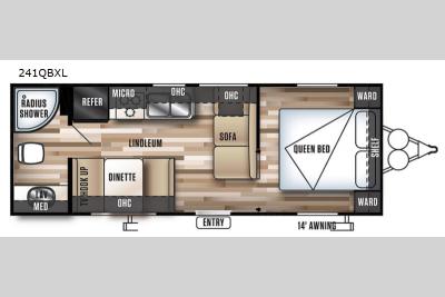 Floorplan - 2017 Forest River RV Wildwood X-Lite 241QBXL