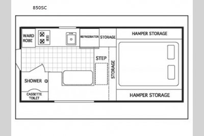 Floorplan - 2017 RC Willett Inc Northstar Pop-Up 850SC