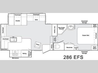 Floorplan - 2004 Keystone RV Cougar 286 EFS
