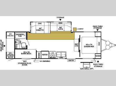Floorplan - 2008 Forest River RV Wildwood LE 28BGSS