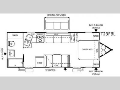 Floorplan - 2007 Forest River RV Salem T23FBL
